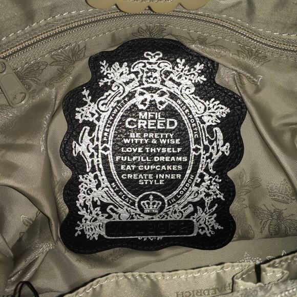 My Flat in London Brighton Miss Bond Bow Beige Quilted Large Handbag Purse MFIL - Picture 6 of 12